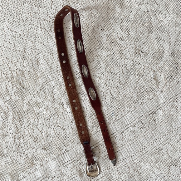 Vtg Lady Canterbury Romantic Academia Coastal Country Medallion Leather - Picture 5 of 12